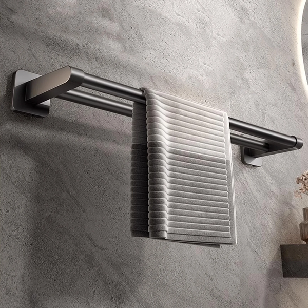 Toallero De Baño Doble, Toallero De Acero Inoxidable 304 De 16 Pulgadas De Espesor De 0,8Mm Para Baño, Soporte De Pared Con Acabado Cepillado Para Toallas