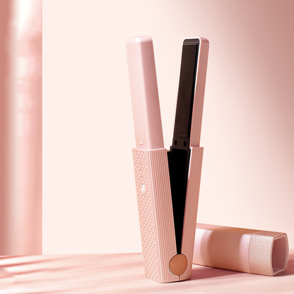 "Say hello to flawless, straight hair with the Glide & Go Hair Straightener. Designed with advanced ceramic plates, it glides effortlessly through your hair, leaving it smooth, frizz-free, and shiny with every pass. With customizable heat settings, this s