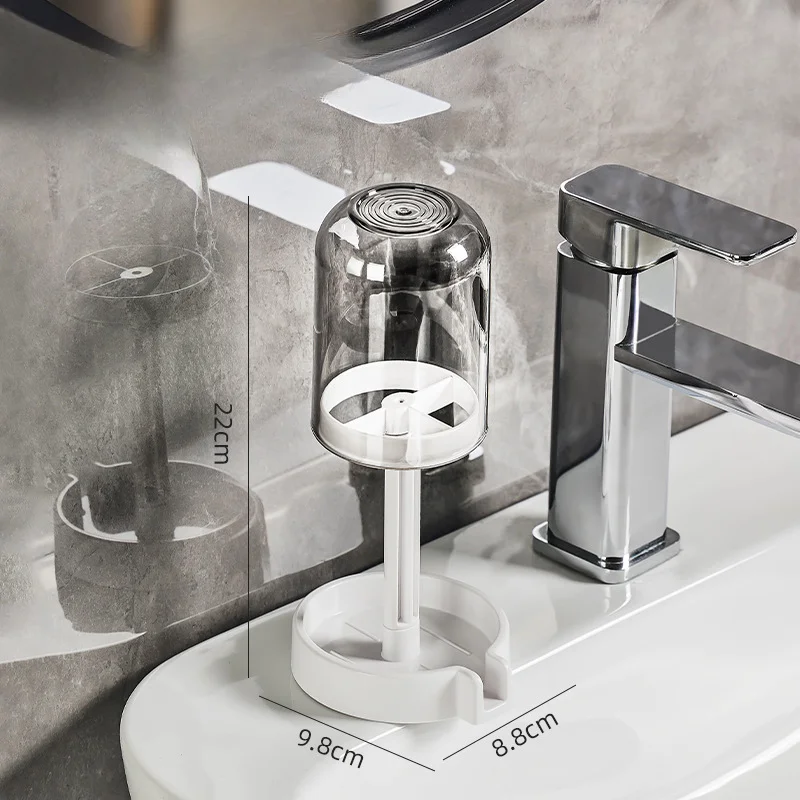 Toothbrush Holder with Dust Cover Drainage Design Plastic Multifunctional Bathroom Organizer for Cups Home Essentials