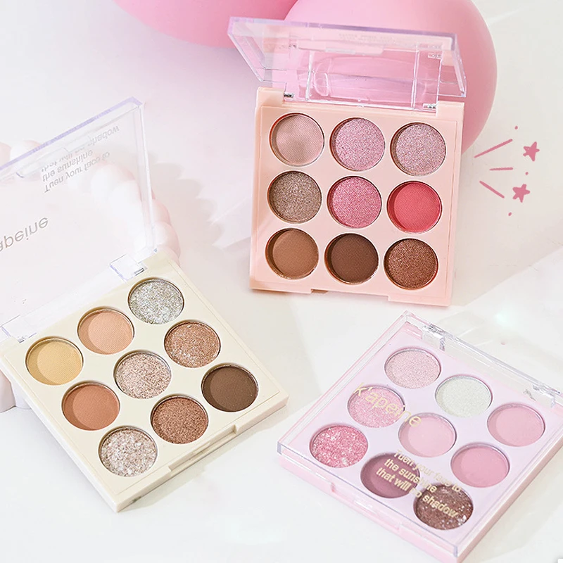 Ice Cream Eyeshadow Palette Korean Eye Makeup Palette Long Lasting Glitter Rose Blush Purple Eye Shadows Korean Women Cosmetics