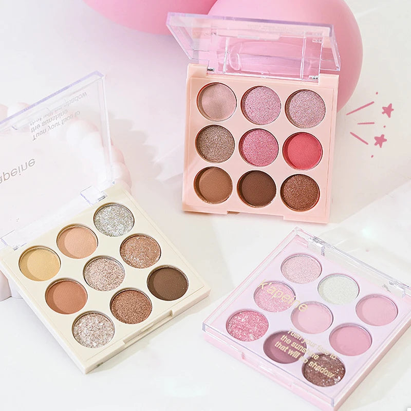 Ice Cream Eyeshadow Palette Korean Eye Makeup Palette Long Lasting Glitter Rose Blush Purple Eye Shadows Korean Women Cosmetics