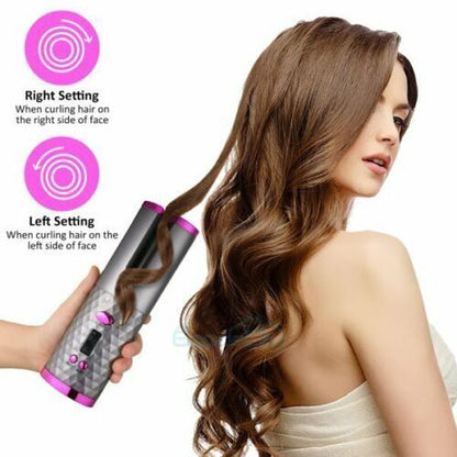 The **Cordless AutoCurler** is your go-to tool for **easy, flawless curls** anytime, anywhere. With **advanced auto-curl technology**, it gently wraps and styles your hair, creating **long-lasting, frizz-free curls** in just seconds. The **cordless, recha