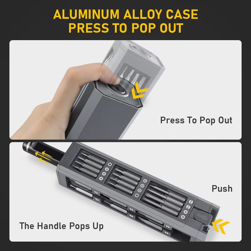 S6 Max Precision Electric Screwdriver Set with 42 Magnetic Bits 5 Torque Settings Mini Power Tools for Iphone Camera PC