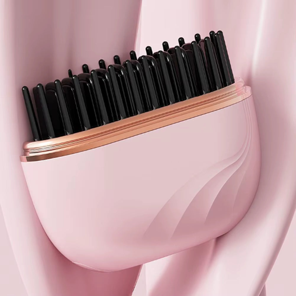 Multifunctional Mini Hair Straightening Comb Wireless Charging Portable Hair Care Hurtless Hair Styling Comb Hair Straightener