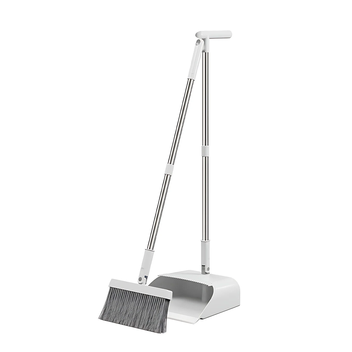 Broom and Dustpan Combo Set for Home Clearance - Heavy Duty Cleaning Tools - 10X13In Plastic Household Dustpan Combination Mop - Home Essentials for New Home