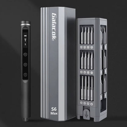 S6 Max Precision Electric Screwdriver Set with 42 Magnetic Bits 5 Torque Settings Mini Power Tools for Iphone Camera PC