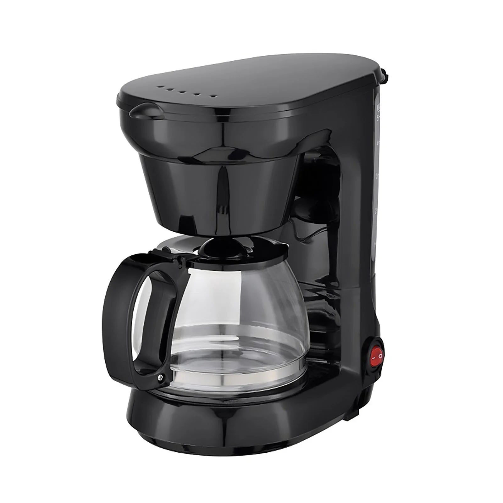 Small Coffee Maker, Compact Coffee Machine with Reusable Filter, Warming Plate and Coffee Pot for Home and Office