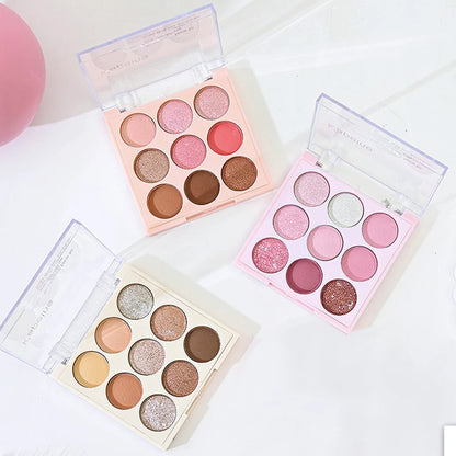 Ice Cream Eyeshadow Palette Korean Eye Makeup Palette Long Lasting Glitter Rose Blush Purple Eye Shadows Korean Women Cosmetics