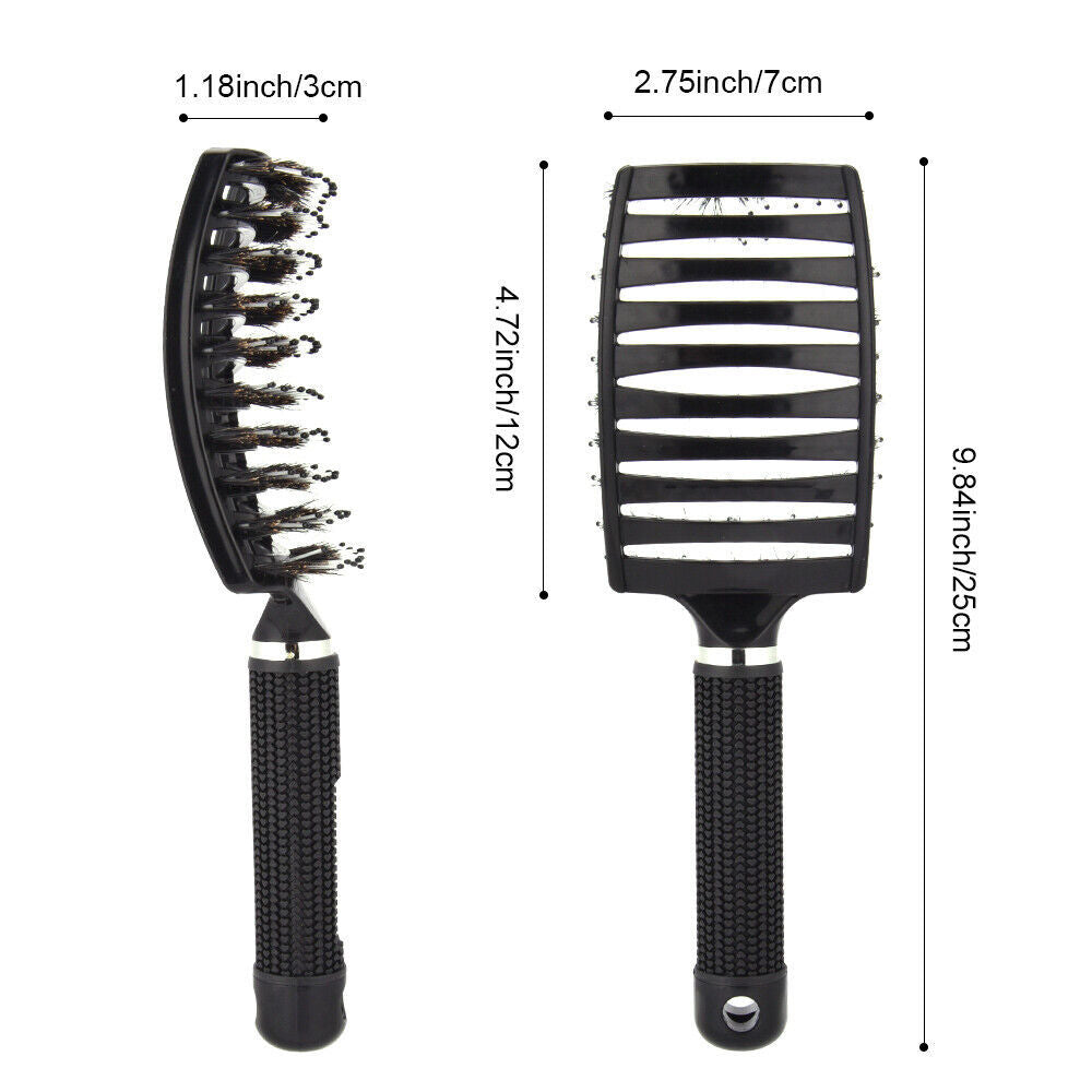 Bristled Detangling Hairbrush – Effortlessly Smooth and Untangle Your Hair Without Damage" "Bristled Detangling Hairbrush – Gentle on Hair, Tough on Knots for a Frizz-Free Finish" "Bristled Detangling Hairbrush – Say Goodbye to Tangles and Hello to Silky,