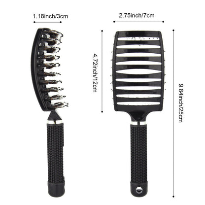 Bristled Detangling Hairbrush – Effortlessly Smooth and Untangle Your Hair Without Damage" "Bristled Detangling Hairbrush – Gentle on Hair, Tough on Knots for a Frizz-Free Finish" "Bristled Detangling Hairbrush – Say Goodbye to Tangles and Hello to Silky,