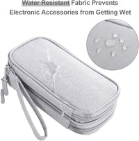 Travel Essentials for Men Women, Electronics Organizer Pouch Bag for Tech Accessories/Charger & Cords/Cables/Magic Mouse (Small, Light Gray)