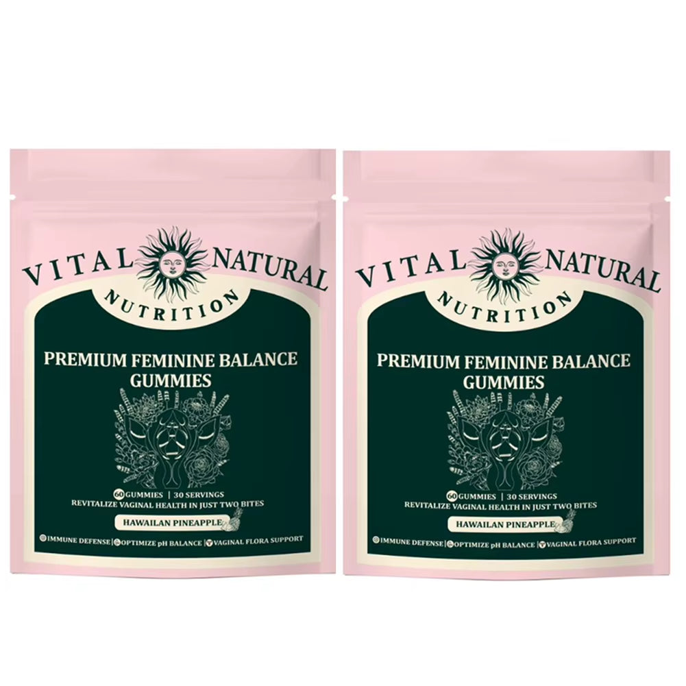 Vital Source Nutrition Premium Feminine Balance Gummies for Women S Health Wellness,Immune Support Vegan 60Capsules/Bag