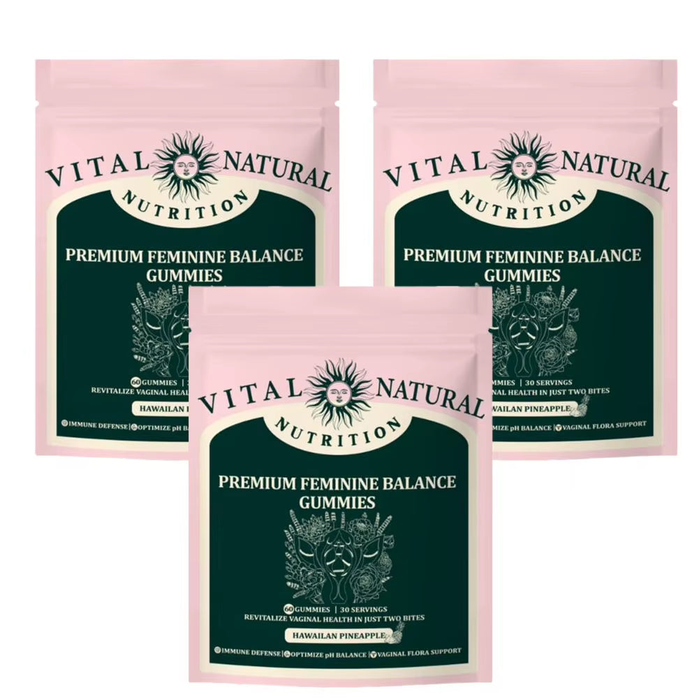 Vital Source Nutrition Premium Feminine Balance Gummies for Women S Health Wellness,Immune Support Vegan 60Capsules/Bag