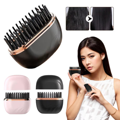 Multifunctional Mini Hair Straightening Comb Wireless Charging Portable Hair Care Hurtless Hair Styling Comb Hair Straightener